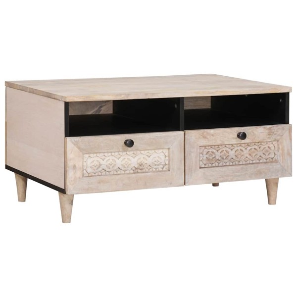 Coffee table White faded 80 x 54 x 40 cm