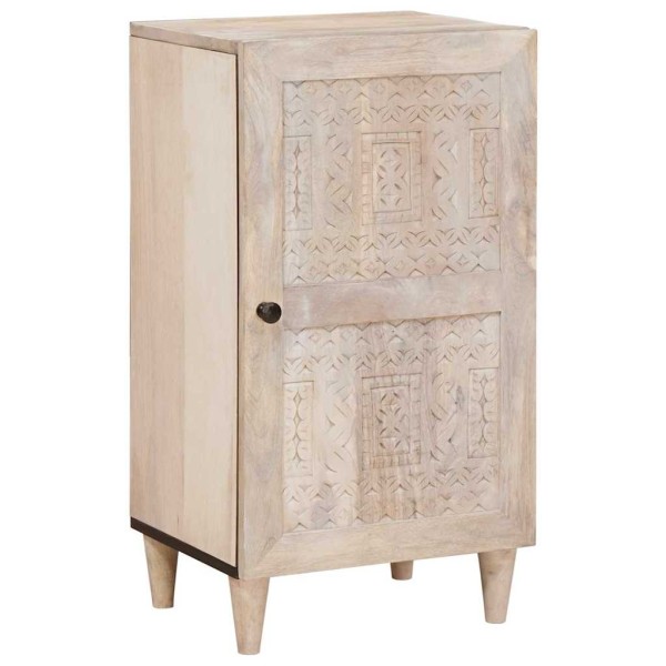 Kabal White faded 40 x 33 x 75 cm Solid mango wood