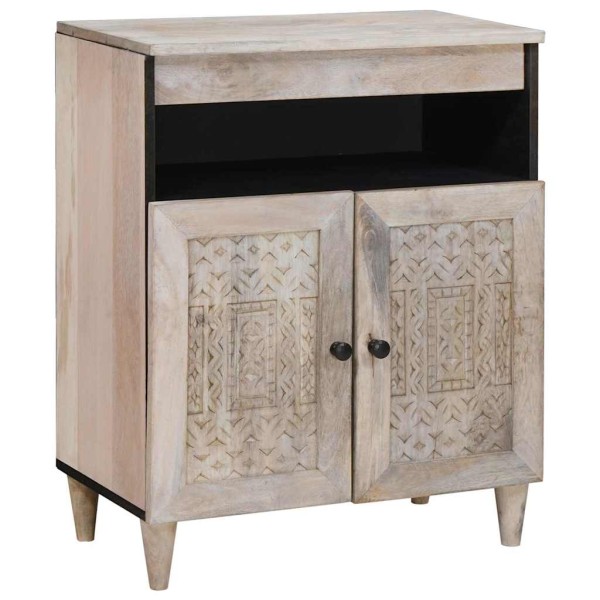 Kabal White faded 60 x 33 x 75 cm Solid mango wood
