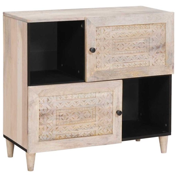 Kabalas Balta išblukinta 80 x 33 x 75 cm Kietas mango medis
