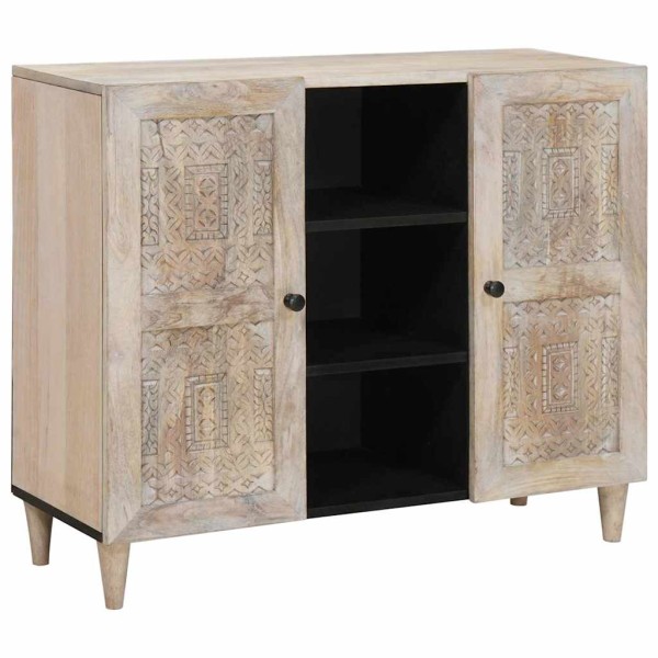 Kabal White faded 90 x 33 x 75 cm Solid mango wood
