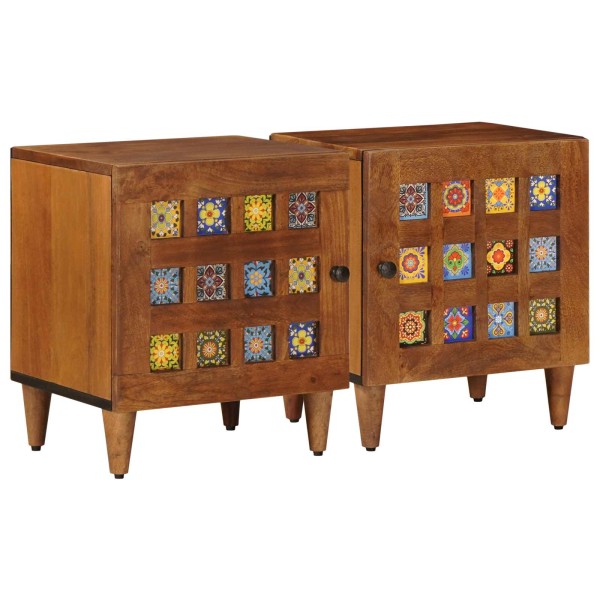 Bedside cabinet 2 pcs Brown 40 x 33 x 46 cm