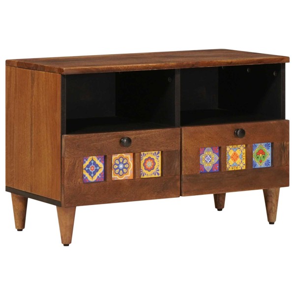 Coffee table Brown 80 x 54 x 40 cm Solid mango wood