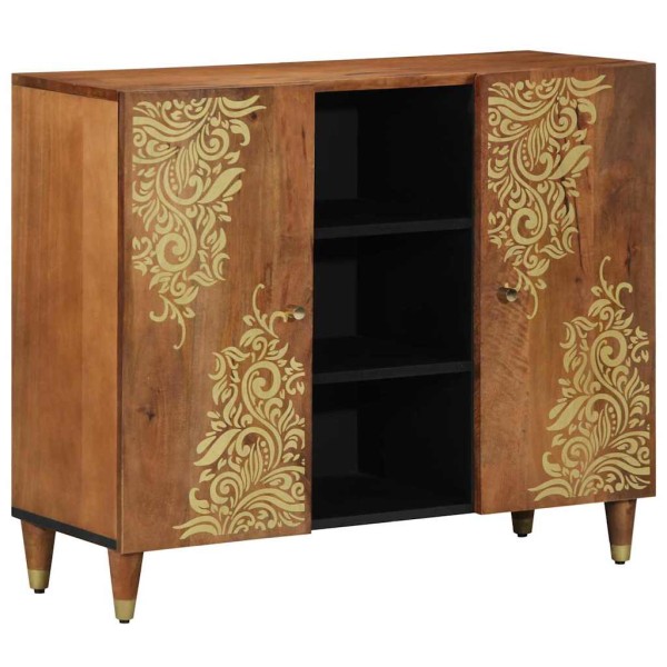 Cabinet with shelf Brown 90 x 33 x 75 cm Solid mango wood