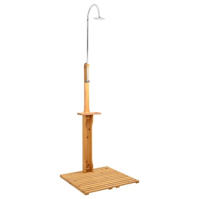 Wooden garden shower