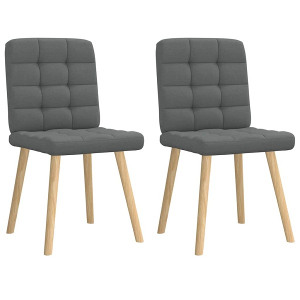 Dining room chairs, 2 pcs., dark gray, fabric