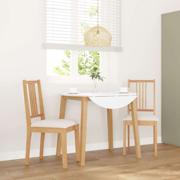 dining chairs with cushions 2 pcs. Natural solid wood