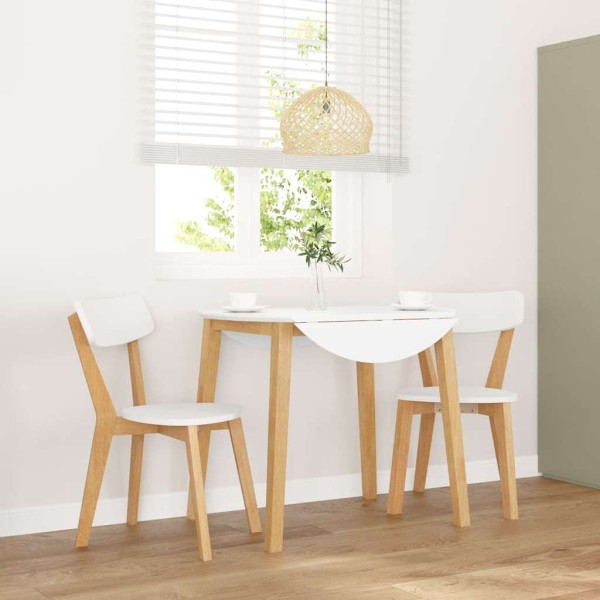 Dining Chair 2 pieces solid wood rubber