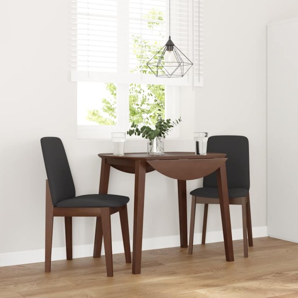 dining chairs with cushions 2 pcs. Brown solid wood rubber