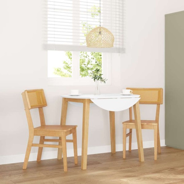 Dining Chair 2 pieces solid wood rubber