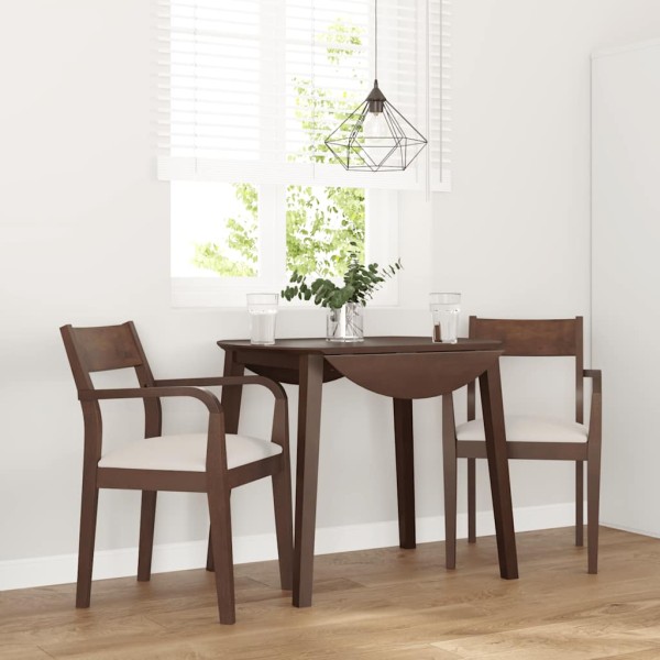 dining chairs with cushions 2 pcs. Brown solid wood rubber