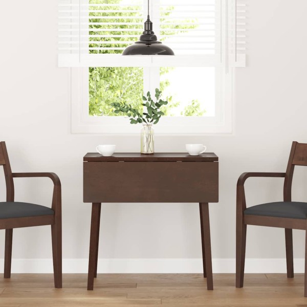 Dining table Brown solid wood rubber