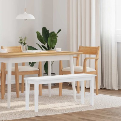 Bench 110 cm White solid...