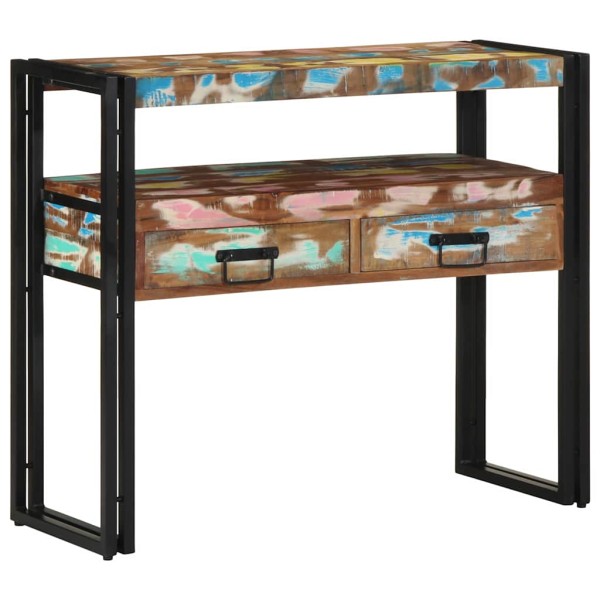 Console table 90 x 33 x 75 cm Solid reclaimed wood