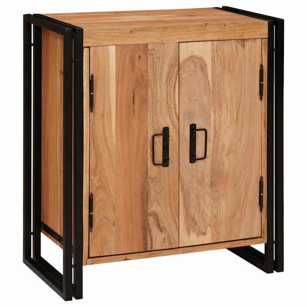 Bedside cabinet Brown acacia solid wood