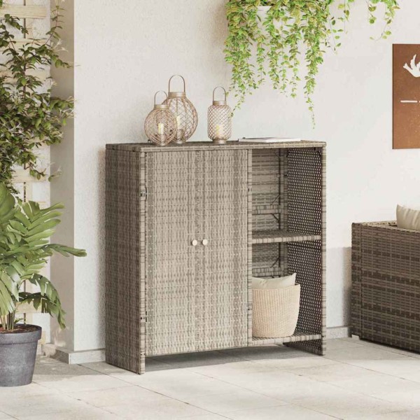 Oppbevaringsskap Light gray 100 x 36 x 102 cm Rattan