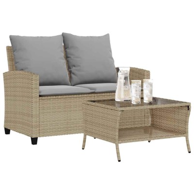 Two-seater garden sofa with...