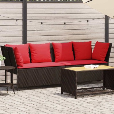 garden sofa with cushions,...