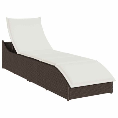 folding sun lounger with...