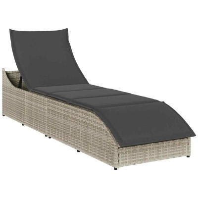 folding sun lounger with...