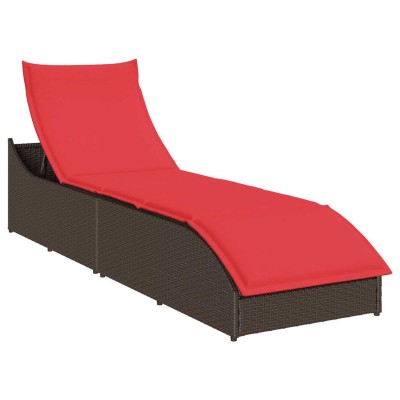 folding sun lounger with...