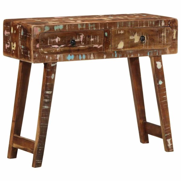 Console table, 90x32x75cm, massif of recycled wood