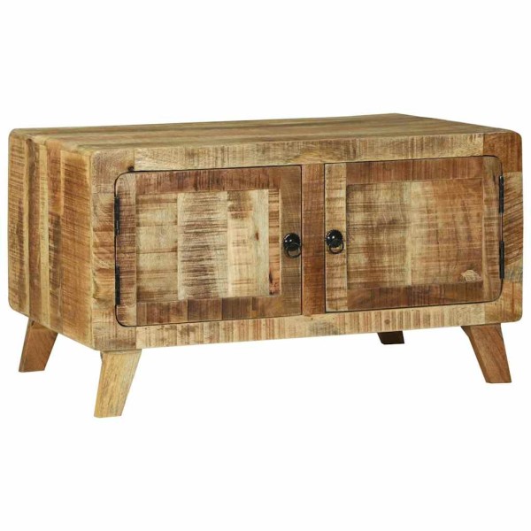 Coffee table Brown 80 x 54 x 45 cm Solid mango wood