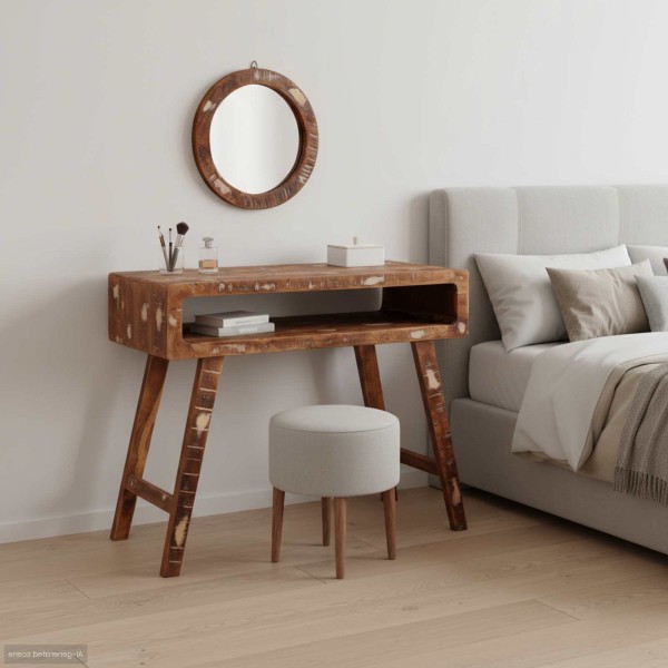 Dressing table Brown 90 x 76 x 45 cm Solid reclaimed wood