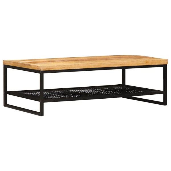 Coffee table Brown and black Solid mango wood