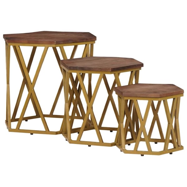Coffee tables Brown 55 x 55 x 50 cm Solid mango wood