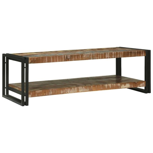 Coffee Table Multicolored Solid Reclaimed Wood