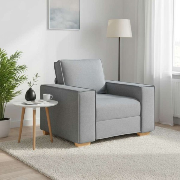 Sofa-kėdė, šviesiai pilka, 100x78x84 cm, audinys