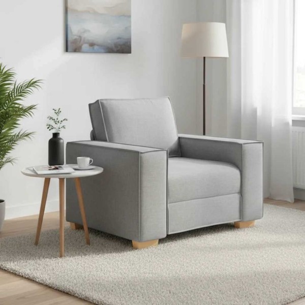 Sofa-chair, cloud gray, 100x78x84 cm, fabric