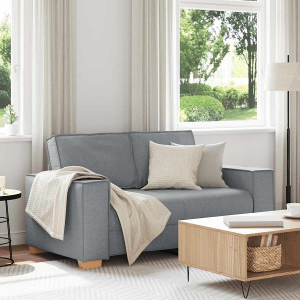 Double sofa, light gray, 160x78x84 cm, fabric