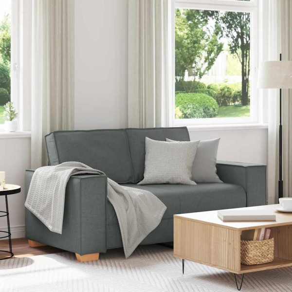 Double sofa, dark gray, 160x78x84 cm, fabric