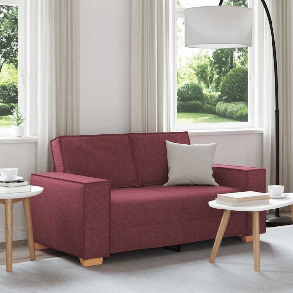 Dvivietė sofa, vyno raudonumo, 160x78x84 cm, audinys