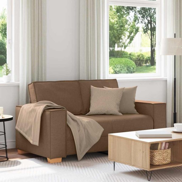 Dvivietė sofa, ruda, 160x78x84 cm, audinys
