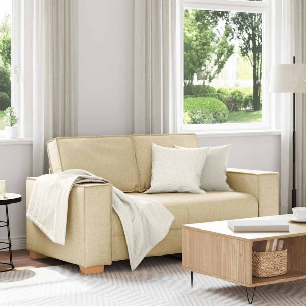Double sofa, cream color, 160x78x84 cm, fabric