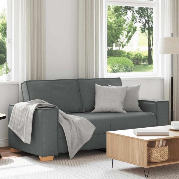 Double sofa, dark gray, 180x78x84 cm, fabric