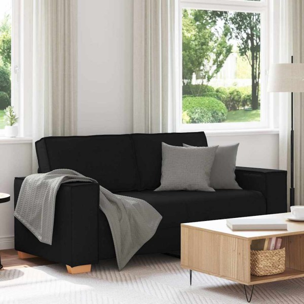 Double sofa, black, 180x78x84 cm, fabric