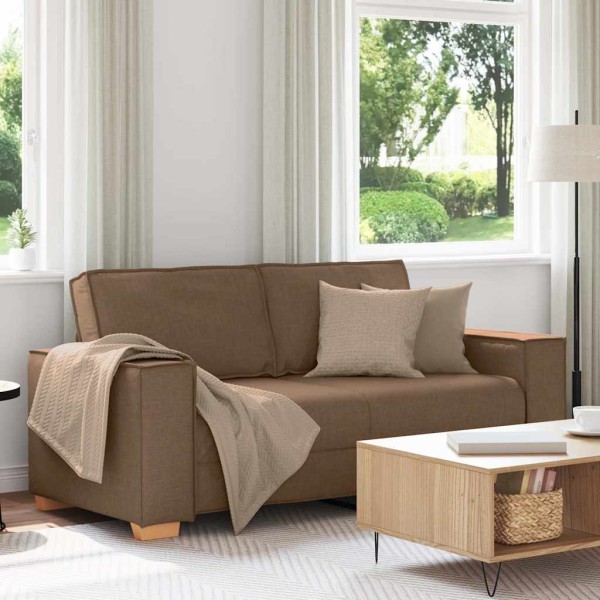 Double sofa, brown, 180x78x84 cm, fabric