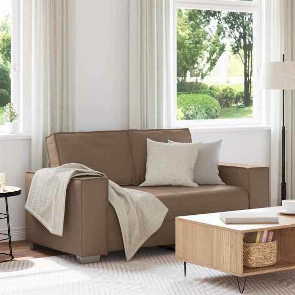 Double sofa Cappuccino 160 cm Artificial leather