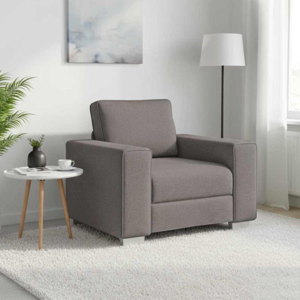 Sofa Chair Taupe 100 cm fabric