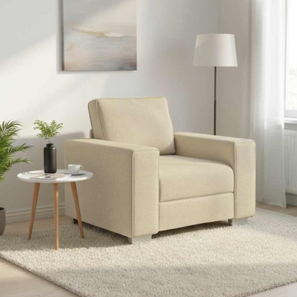 Sofa Chair Cream 100 cm fabric