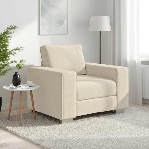 Sofa Chair Sand 100 cm Linen blend fabric