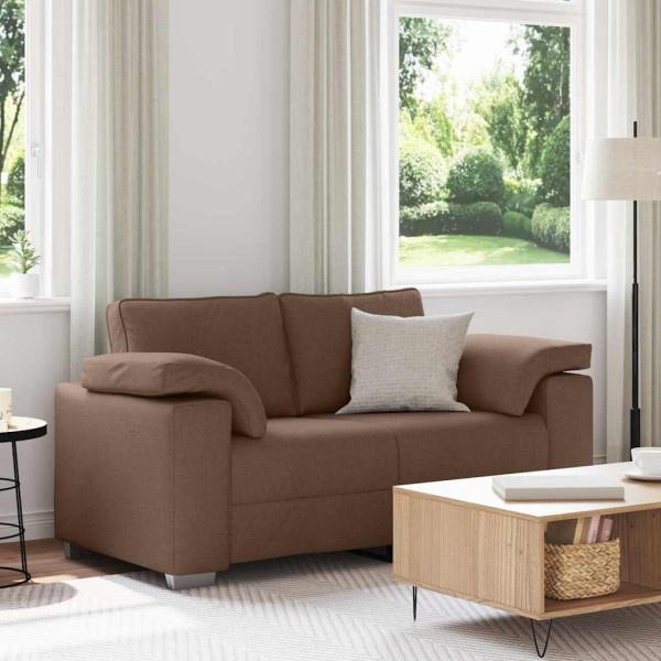 Double sofa Brown 160 cm fabric