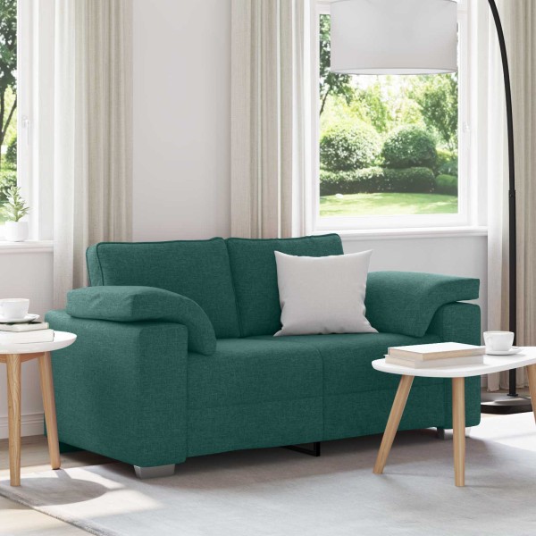 Double sofa Dark green 160 cm fabric