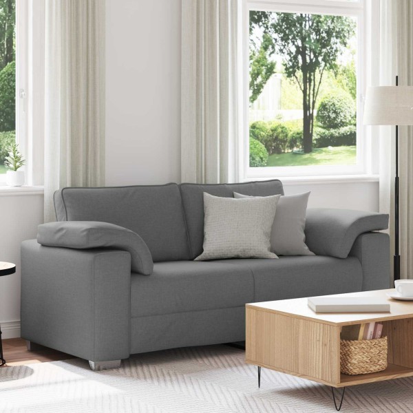 Dvivietė sofa Tamsiai pilka 180 cm audinys