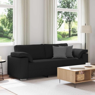 3-Seater Sofa Black 220 cm...