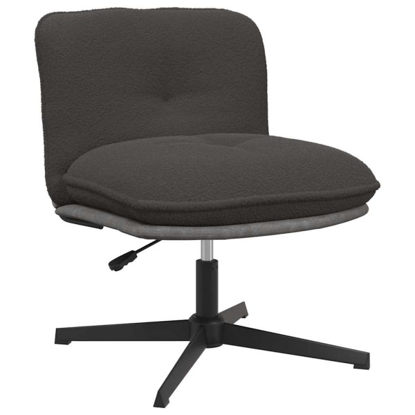 Swivel office chairs Dark gray curly wool fabric